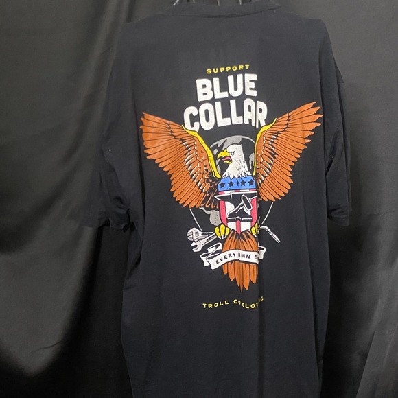 Troll Co. Blue Collar Eagle Graphic Tee Patriotic 2XL - Picture 1 of 5